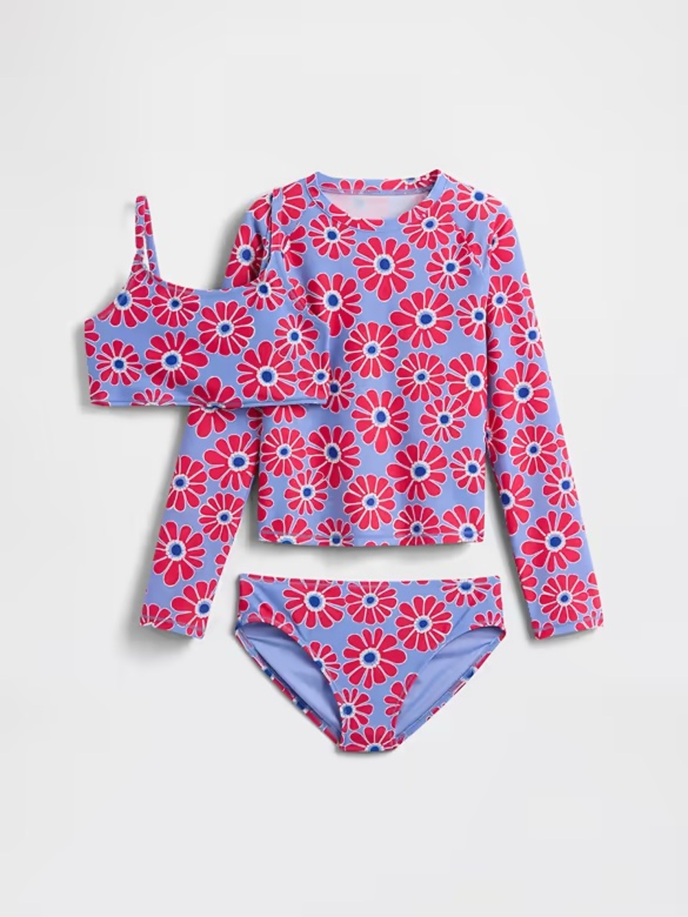 Gap Kids NWT 3-piece floral swimsuit